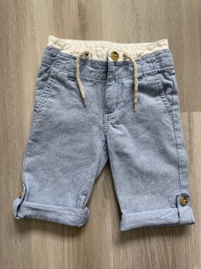 Janie and Jack Chambray Boys Toddler Roll Cuff Pants size 12-18 months